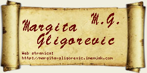 Margita Gligorević vizit kartica